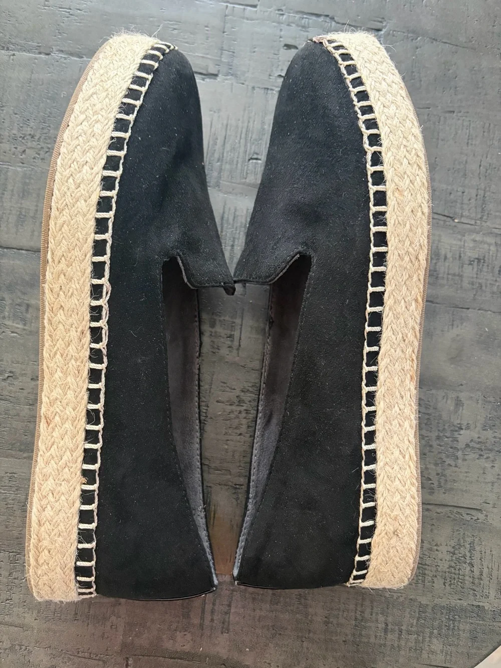 Dr. Scholl's Black Espadrille Platform Slip-On comfort technology shoes size 9.5